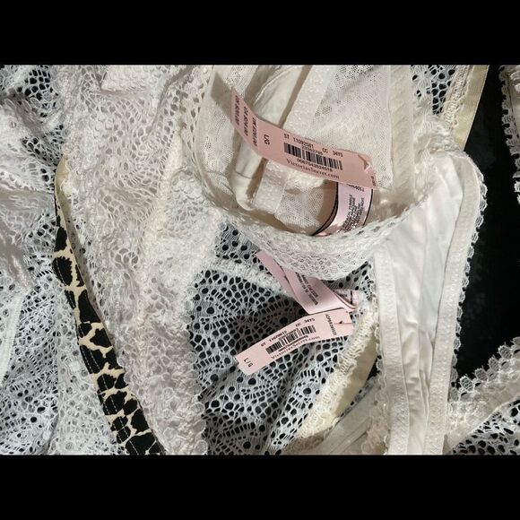 Victorias Secret set lace halter bralette & shortie Boyshort panty white - Picture 6 of 7